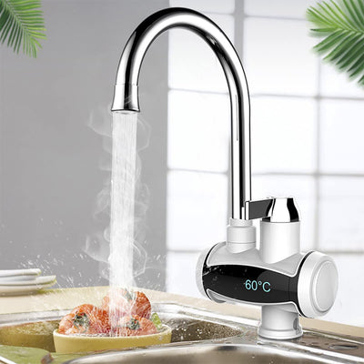 Instant Electric Heating Water Faucet Tap with LED Temperature Display | Fast Hot Water Tap for Kitchen & Bathroom (220V)