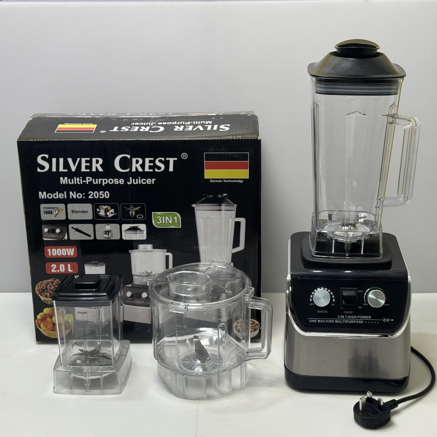 Your All-in-One Kitchen Hero – 3-in-1 Silver Crest  Blender, Chopper & Grinder