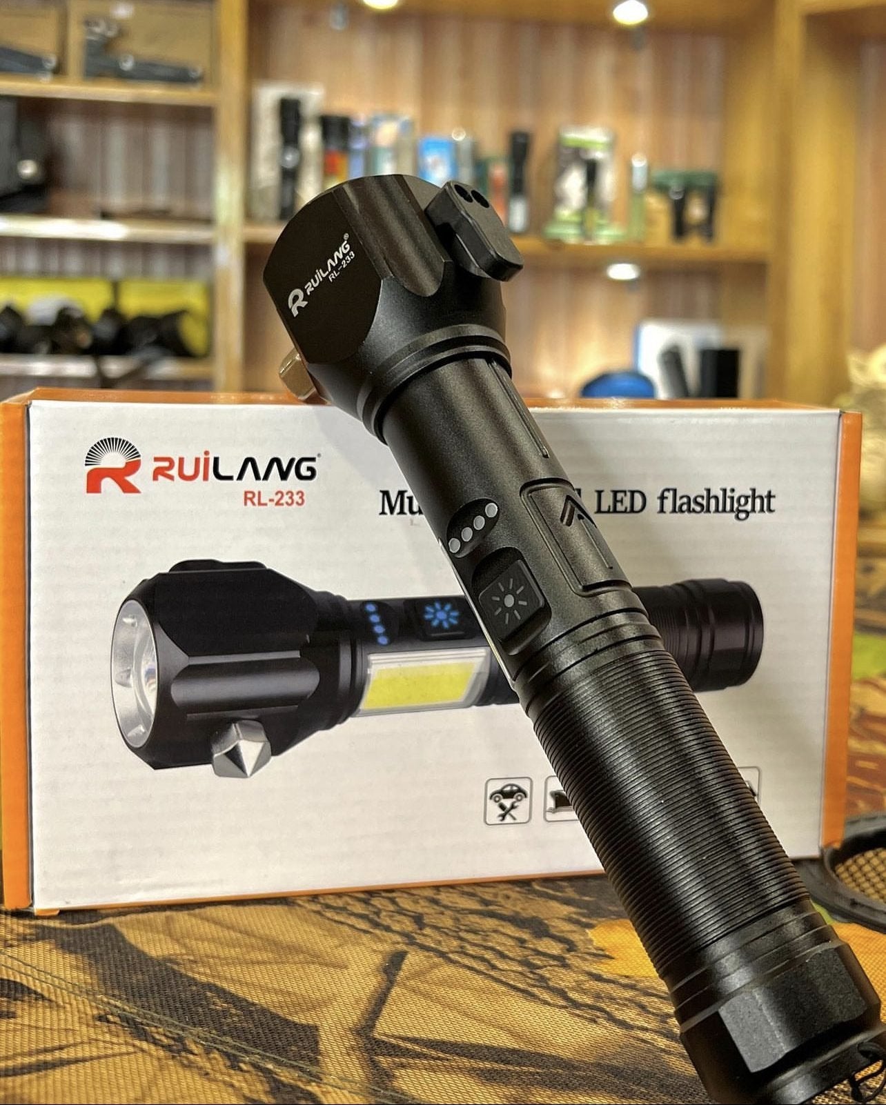 Super Powerful Rulang Torch 1.5Km Long Range (Multifunctional LED Flashlight)