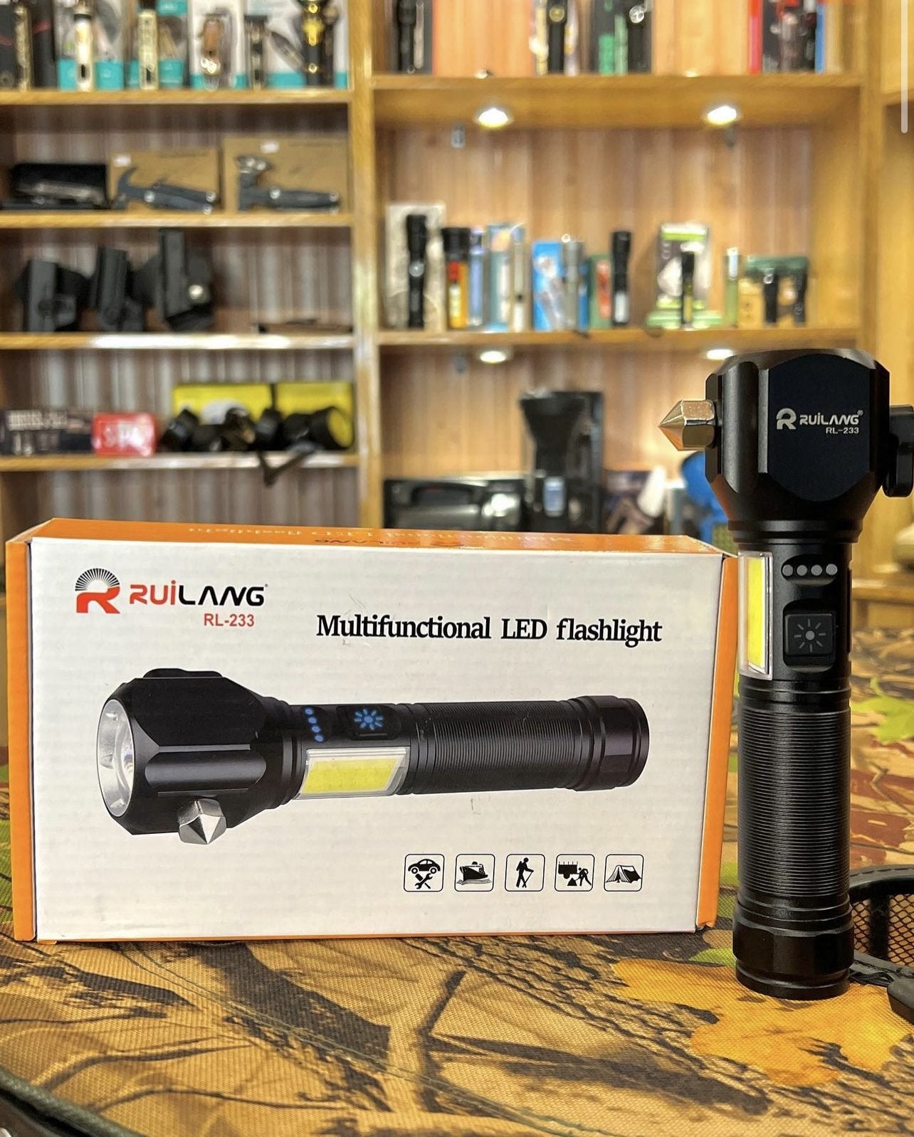 Super Powerful Rulang Torch 1.5Km Long Range (Multifunctional LED Flashlight)
