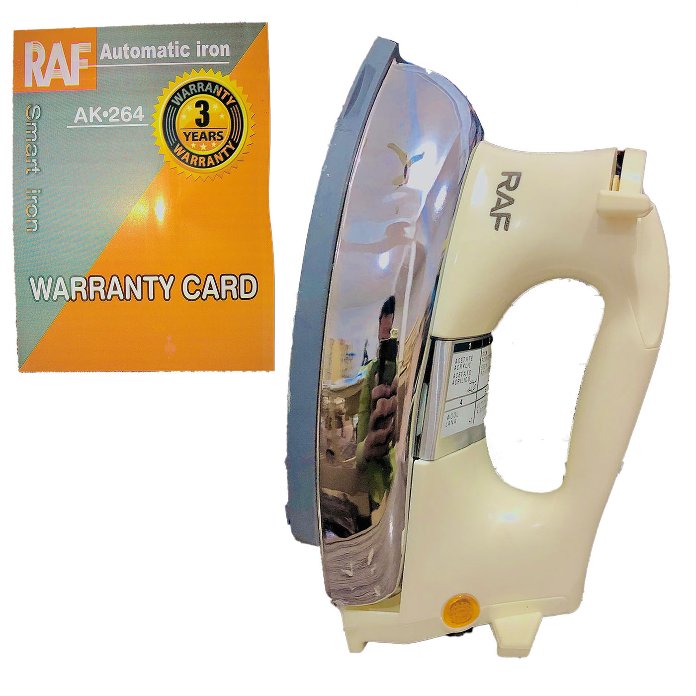 Electric Iron 1000W – Non-Stick, Adjustable Temperature | 3 Years Warranty