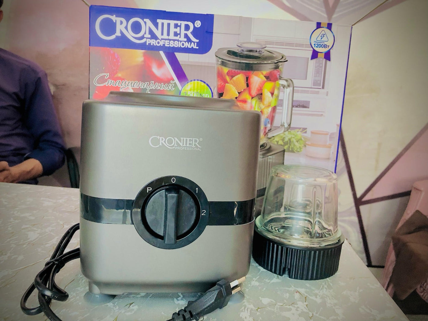 CRONIER Professional CR-1120 High-Performance Multi-Function Blender – 1500ml, 1200W | German Design