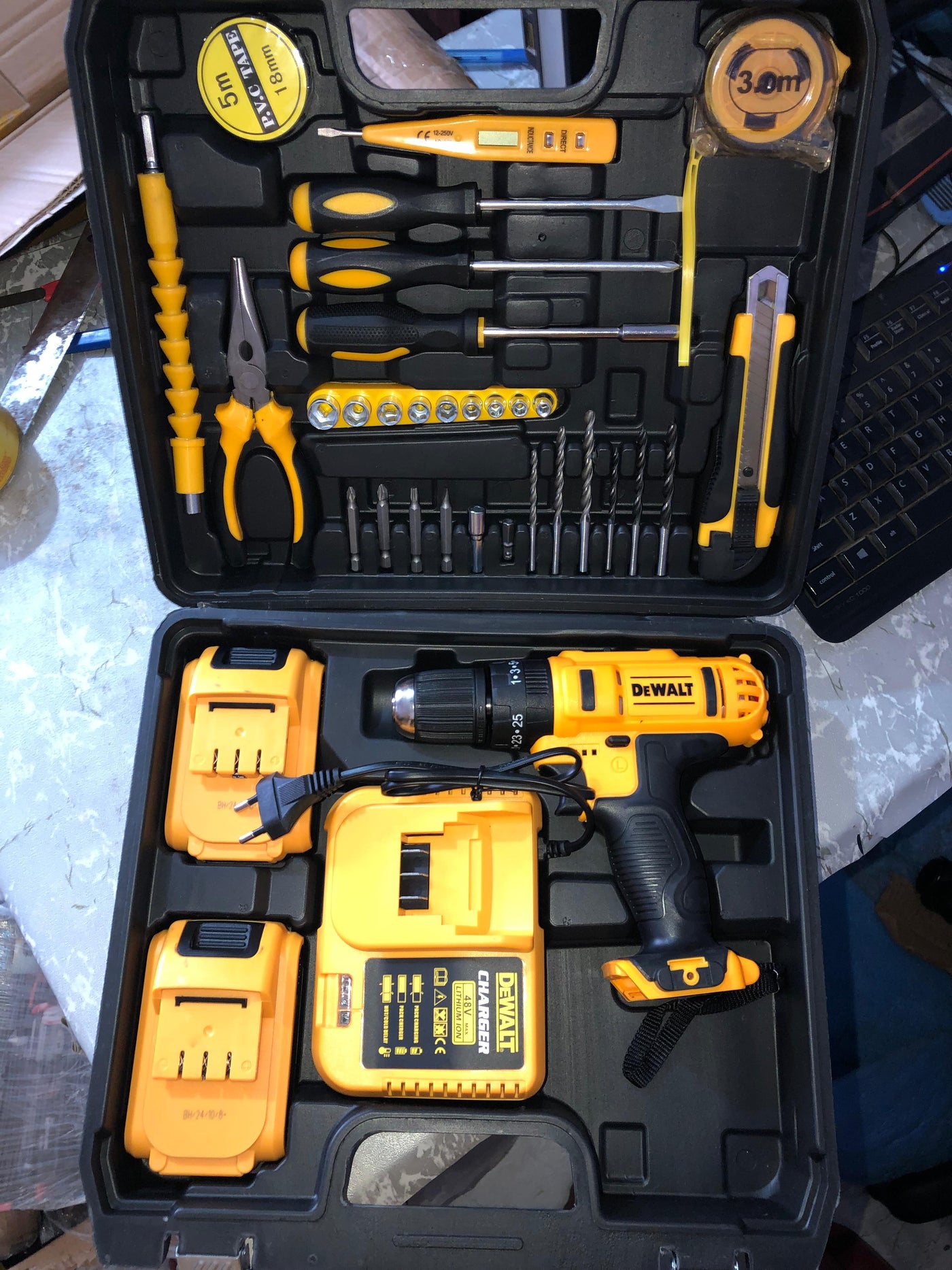 "DEWALT Style Cordless Drill with Set | Best for Home & Work!"