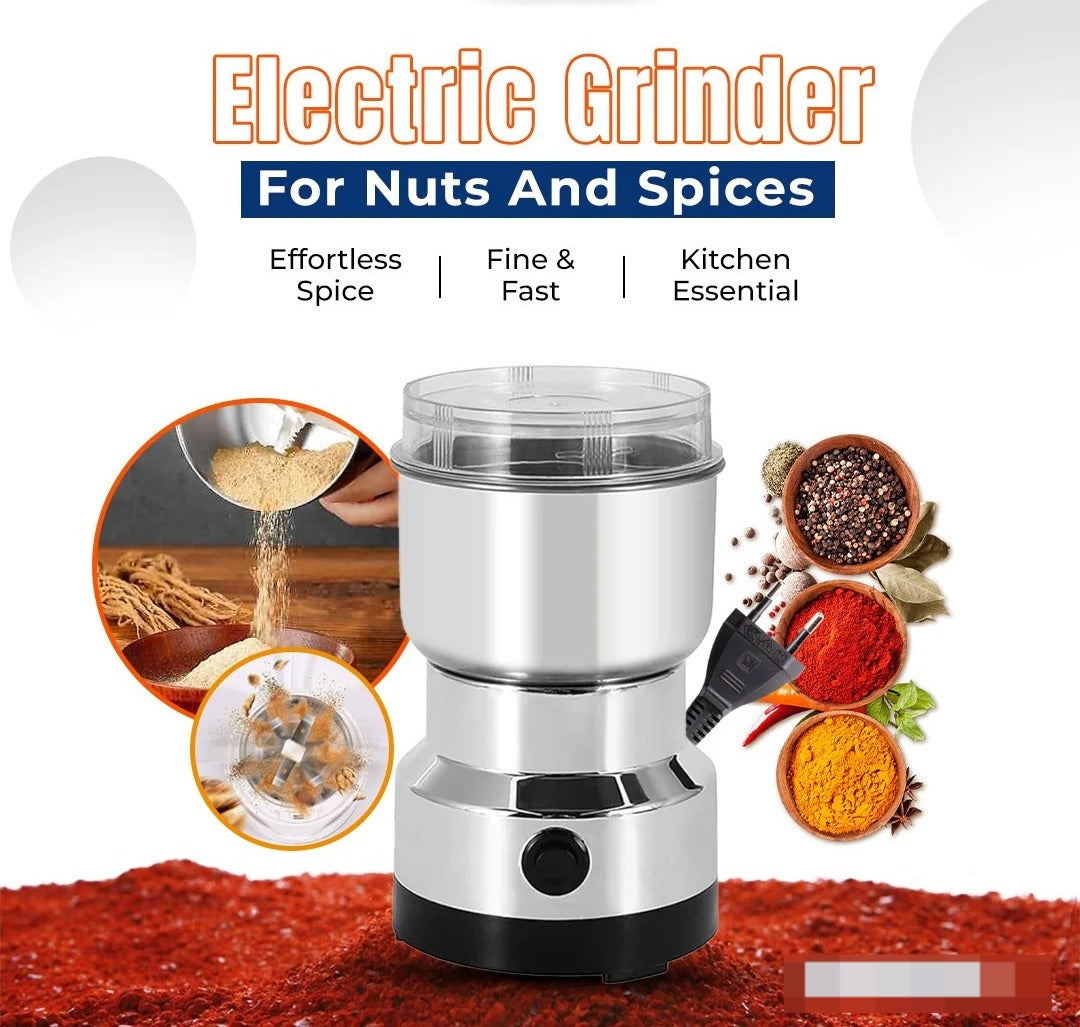 Legacy Deals Mini Electric Coffee Grinder Machine| Original 330W Garam Masala Grinder Machine| Stainless Steel Spice Pepper & Dry Nuts Powder Mixer Machine- Kitchen Appliance Tool