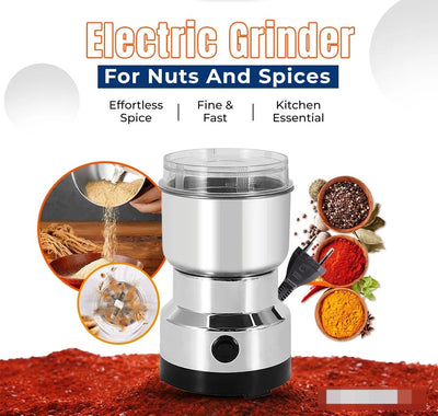 Legacy Deals Mini Electric Coffee Grinder Machine| Original 330W Garam Masala Grinder Machine| Stainless Steel Spice Pepper & Dry Nuts Powder Mixer Machine- Kitchen Appliance Tool