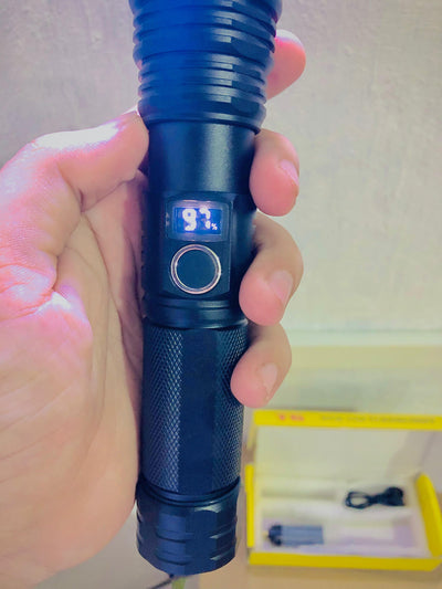 2KM Long Range LED Flashlight | Waterproof, 7Hr Battery Timing