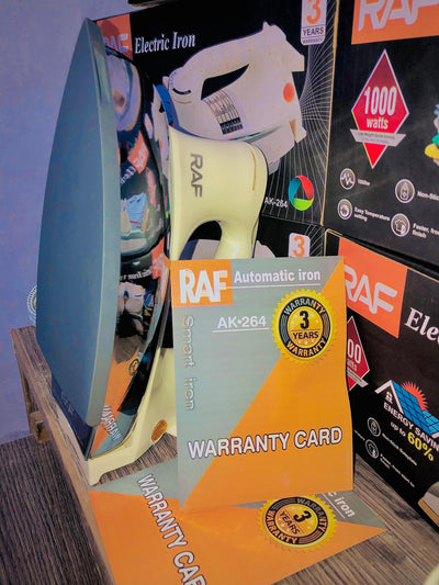 Electric Iron 1000W – Non-Stick, Adjustable Temperature | 3 Years Warranty