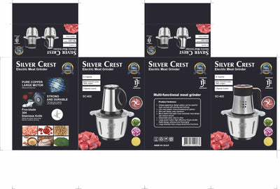 Silver Crest Electric Meat Grinder | 3L Capacity | 800W Copper Motor | 3-Speed Control