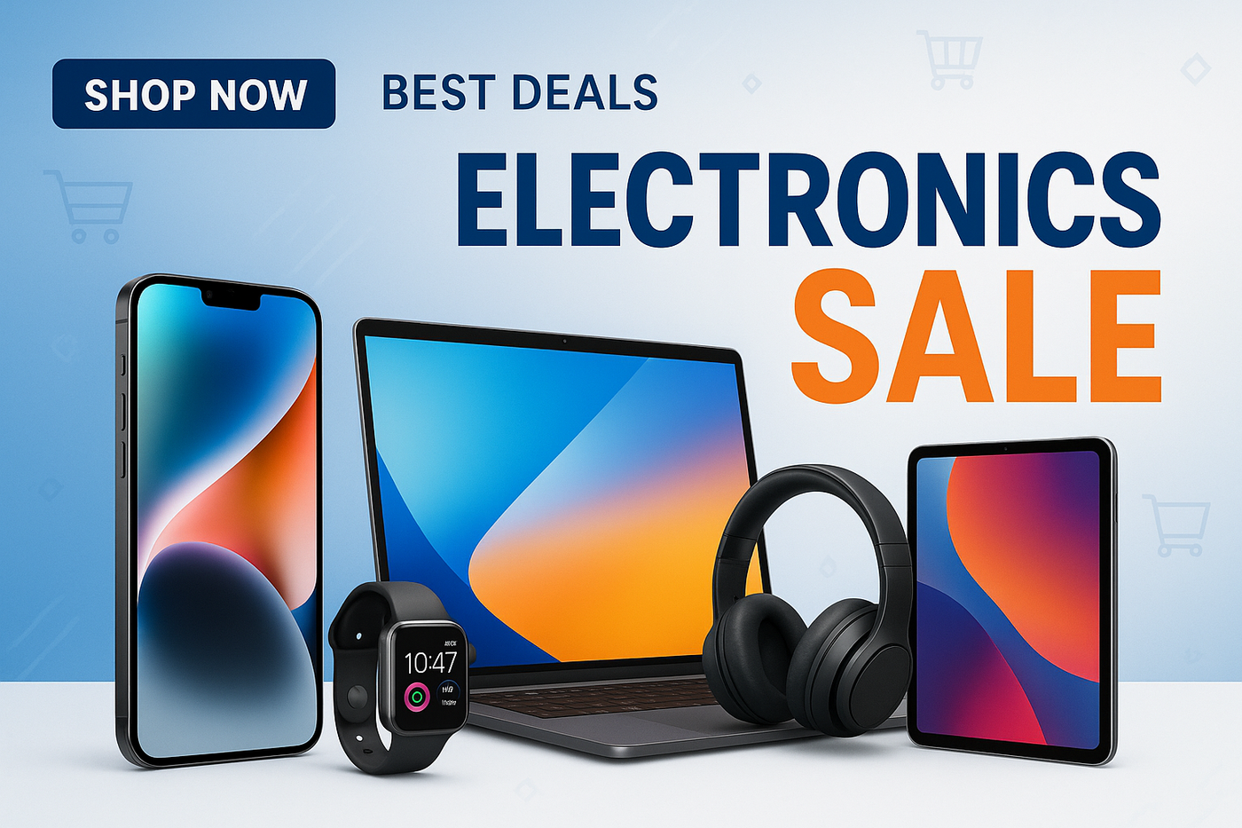 i am going to creat a slideshow for my shopify 
i need shopping all picture including some related text and electronic goods pictures 